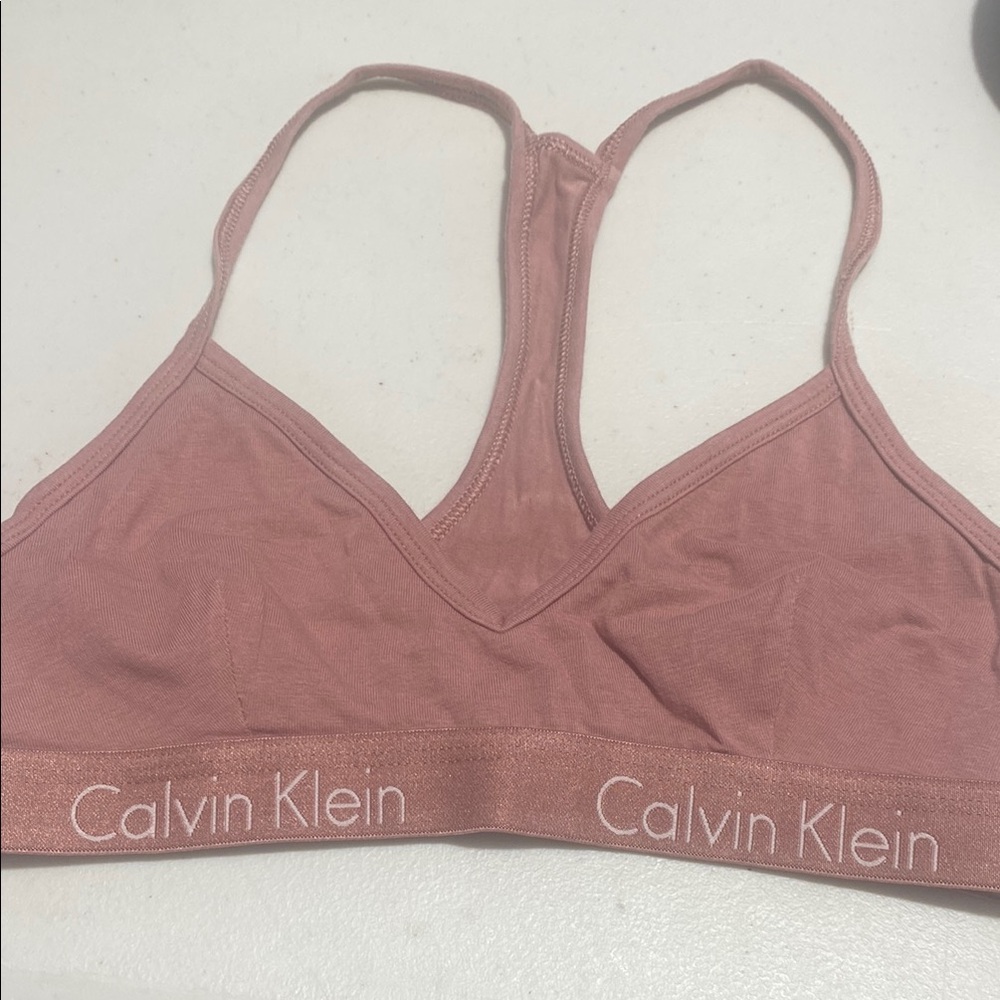 Calvin Klein Pink Bras with Signature Elastic Band
